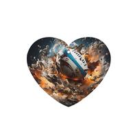 Phayah Ambientadores de coche en forma de corazón, 6 unidades, diseño de rugby en llamas, tabletas de aromaterapia automáticas, tarjeta perfumada para colgar, aroma a lavanda