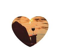 Phayah Ambientadores de coche en forma de corazón, 6 unidades, diseño de silla y vino al atardecer, tabletas de aromaterapia, tarjeta perfumada colgante, aroma a lavanda que elimina el olor