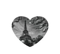 Phayah Ambientadores de coche en forma de corazón, 6 unidades, diseño de Torre Eiffel, tabletas de aromaterapia, tarjeta perfumada colgante, aroma de lavanda que elimina el olor