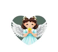 Phayah Ambientadores de coche en forma de corazón, 6 unidades, lindo patrón de ángel pequeño, tabletas de aromaterapia para colgar, tarjeta perfumada, aroma a lavanda