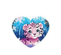 Phayah Ambientadores de coche en forma de corazón, 6 unidades, lindo patrón de leopardo de nieve, tabletas de aromaterapia, tarjeta perfumada colgante, aroma de lavanda que elimina el olor