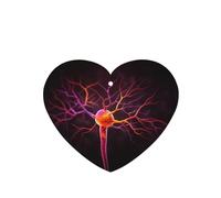Phayah Ambientadores de coche en forma de corazón, 6 unidades, patrón de extensión de núcleo celular, tabletas de aromaterapia automáticas, tarjeta perfumada para colgar, aroma a lavanda
