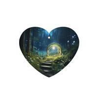 Phayah Ambientadores de coche en forma de corazón, 6 unidades, puente de arco en bosque profundo, tabletas de aromaterapia automáticas, tarjeta perfumada para colgar, aroma a lavanda