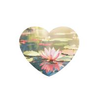 Phayah Ambientadores de coche en forma de corazón, 6 unidades, tabletas de aromaterapia con patrón de lirio rosa, tarjeta perfumada para colgar, aroma a lavanda que elimina el olor