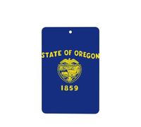 Phayah Ambientadores rectangulares para coche, 4 unidades, con patrón de bandera del estado de Oregón, tabletas de aromaterapia automáticas, tarjeta perfumada para colgar, aroma a lavanda