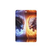 Phayah Ambientadores rectangulares para coche, 4 unidades, con patrón de bestia de confrontación, tabletas de aromaterapia, tarjeta perfumada para colgar, aroma a lavanda