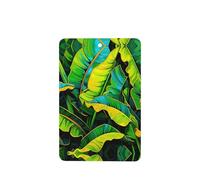 Phayah Ambientadores rectangulares para coche, 4 unidades, con patrón de hojas de plátano verde grande, para aromaterapia, tarjetas perfumadas para colgar, aroma a lavanda