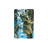 Phayah Ambientadores rectangulares para coche, 4 unidades, con patrón de oso koala, tabletas de aromaterapia para colgar, tarjeta perfumada, aroma a lavanda