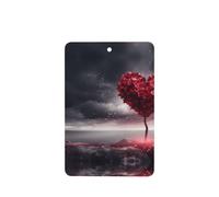 Phayah Ambientadores rectangulares para coche, 4 unidades, diseño de árbol de amor, tabletas de aromaterapia para colgar, aroma a lavanda