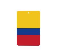 Phayah Ambientadores rectangulares para coche, 4 unidades, diseño de bandera de Colombia, tabletas de aromaterapia automáticas, tarjeta perfumada para colgar, aroma a lavanda