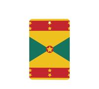 Phayah Ambientadores rectangulares para coche, 4 unidades, diseño de bandera de Granada, tabletas de aromaterapia, tarjeta perfumada para colgar, aroma a lavanda