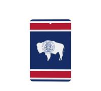 Phayah Ambientadores rectangulares para coche, 4 unidades, diseño de bandera del estado de Wyoming, tabletas de aromaterapia automáticas, tarjeta perfumada para colgar, aroma a lavanda
