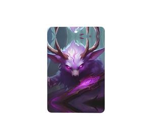 Phayah Ambientadores rectangulares para coche, 4 unidades, diseño de bestia de ojos morados, tabletas de aromaterapia, tarjeta perfumada colgante, aroma a lavanda