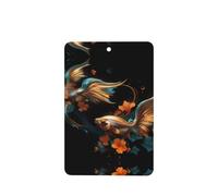 Phayah Ambientadores rectangulares para coche, 4 unidades, diseño de cola de mariposa, patrón de pez, tabletas de aromaterapia automáticas, tarjeta perfumada para colgar, aroma a lavanda