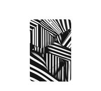 Phayah Ambientadores rectangulares para coche, 4 unidades, diseño de líneas geométricas en blanco y negro, tabletas de aromaterapia, tarjeta perfumada para colgar, aroma a lavanda