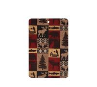 Phayah Ambientadores rectangulares para coche, 4 unidades, diseño de oso de cabaña, ciervo, pez, pastillas, aromaterapia, tarjeta perfumada, aroma a lavanda