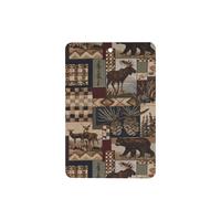 Phayah Ambientadores rectangulares para coche, 4 unidades, diseño de oso de cabaña, con patrón de ciervo, tabletas de aromaterapia automáticas, tarjeta perfumada para colgar, aroma a lavanda
