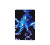 Phayah Ambientadores rectangulares para coche, 4 unidades, diseño de pulpo azul, tabletas de aromaterapia para colgar, aroma a lavanda
