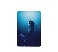 Phayah Ambientadores rectangulares para coche, 4 unidades, diseño de sirena azul, tabletas de aromaterapia, tarjeta perfumada para colgar, aroma a lavanda
