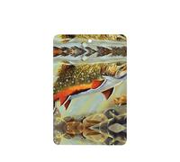 Phayah Ambientadores rectangulares para coche, 4 unidades, diseño de trucha, arroyo, pesca con mosca, tabletas de aromaterapia, tarjeta perfumada colgante, aroma a lavanda