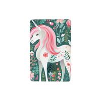 Phayah Ambientadores rectangulares para coche, 4 unidades, diseño de unicornio con patrón de pelo rosa, tabletas de aromaterapia automáticas, tarjeta perfumada para colgar, aroma a lavanda