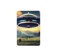 Phayah Ambientadores rectangulares para coche, 4 unidades, patrón de aterrizaje de aeronave, tabletas de aromaterapia automáticas, tarjeta perfumada para colgar, aroma a lavanda