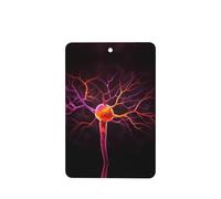 Phayah Ambientadores rectangulares para coche, 4 unidades, patrón de extensión de núcleo celular, tabletas de aromaterapia, tarjeta perfumada colgante, aroma a lavanda