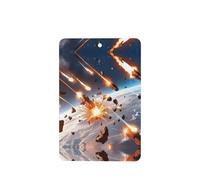 Phayah Ambientadores rectangulares para coche, 4 unidades, patrón de impacto de asteroides, tabletas de aromaterapia automáticas, tarjeta perfumada para colgar, aroma a lavanda