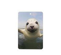 Phayah Ambientadores rectangulares para coche, 4 unidades, patrón de juego de sello de bebé, tabletas de aromaterapia automáticas, tarjeta perfumada para colgar, aroma a lavanda