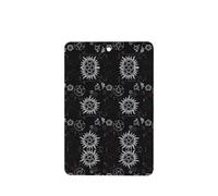 Phayah Ambientadores rectangulares para coche, 4 unidades, símbolos sobrenaturales, patrón negro, tabletas de aromaterapia automáticas, tarjeta perfumada para colgar, aroma a lavanda