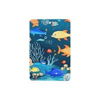 Phayah Ambientadores rectangulares para coche, 6 unidades, color azul, bajo el agua, patrón de peces, tabletas de aromaterapia automáticas, tarjeta perfumada para colgar, aroma a lavanda
