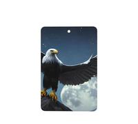 Phayah Ambientadores rectangulares para coche, 6 unidades, diseño de águila bajo las estrellas, tarjeta aromática para colgar, aroma a lavanda