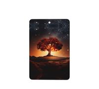 Phayah Ambientadores rectangulares para coche, 6 unidades, diseño de árbol antiguo en el cielo nocturno, tarjetas aromáticas para colgar, aroma a lavanda