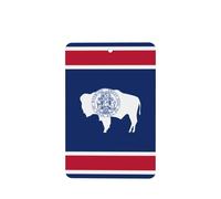 Phayah Ambientadores rectangulares para coche, 6 unidades, diseño de bandera del estado de Wyoming, tabletas de aromaterapia automáticas, tarjeta perfumada para colgar, aroma a lavanda
