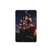 Phayah Ambientadores rectangulares para coche, 6 unidades, diseño de barco navegando al atardecer, tabletas de aromaterapia automáticas, tarjeta perfumada para colgar, aroma a lavanda