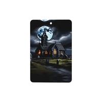 Phayah Ambientadores rectangulares para coche, 6 unidades, diseño de cabaña en el cementerio, tabletas de aromaterapia, tarjeta perfumada colgante, aroma a lavanda que elimina el olor