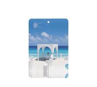 Phayah Ambientadores rectangulares para coche, 6 unidades, diseño de escena de boda en la playa, tabletas de aromaterapia, tarjeta perfumada para colgar, aroma a lavanda