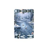 Phayah Ambientadores rectangulares para coche, 6 unidades, diseño de escena de nieve navideña, tabletas de aromaterapia, tarjeta perfumada para colgar, aroma a lavanda