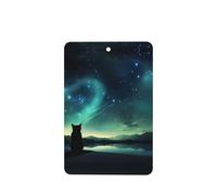 Phayah Ambientadores rectangulares para coche, 6 unidades, diseño de gato mirando estrellas, tabletas de aromaterapia automáticas, tarjeta perfumada para colgar, aroma a lavanda