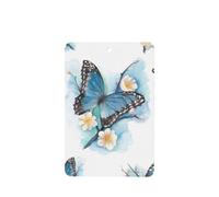 Phayah Ambientadores rectangulares para coche, 6 unidades, diseño de mariposa azul en flor, tabletas de aromaterapia, tarjeta perfumada para colgar, aroma a lavanda que elimina el olor