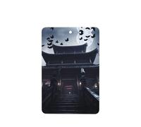 Phayah Ambientadores rectangulares para coche, 6 unidades, diseño de murciélagos volando al atardecer, tabletas de aromaterapia automáticas, tarjeta perfumada para colgar, aroma a lavanda