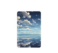 Phayah Ambientadores rectangulares para coche, 6 unidades, diseño de nubes blancas sobre el mar, con patrón de aromaterapia automática, tarjeta perfumada para colgar, aroma a lavanda