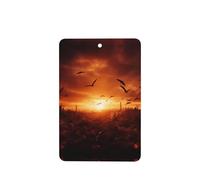 Phayah Ambientadores rectangulares para coche, 6 unidades, diseño de pájaros en el cielo oscuro, tabletas de aromaterapia, tarjeta perfumada para colgar, aroma a lavanda