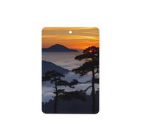 Phayah Ambientadores rectangulares para coche, 6 unidades, diseño de pino en la cima de la montaña, tabletas de aromaterapia automáticas, tarjeta perfumada para colgar, aroma a lavanda
