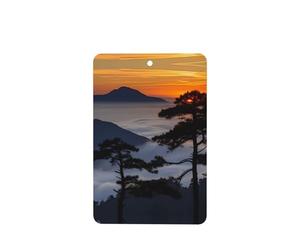 Phayah Ambientadores rectangulares para coche, 6 unidades, diseño de pino en la cima de la montaña, tabletas de aromaterapia automáticas, tarjeta perfumada para colgar, aroma a lavanda