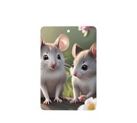 Phayah Ambientadores rectangulares para coche, 6 unidades, diseño de ratón enamorado, tabletas de aromaterapia, tarjeta perfumada para colgar, aroma a lavanda