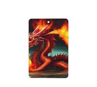 Phayah Ambientadores rectangulares para coche, 6 unidades, diseño del Rey Dragón en el fuego, tabletas de aromaterapia automáticas, tarjeta perfumada para colgar, aroma a lavanda