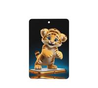 Phayah Ambientadores rectangulares para coche, 6 unidades, para teléfono celular, patrón de tigre, tabletas de aromaterapia automáticas, tarjeta perfumada para colgar, aroma a lavanda