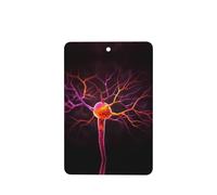 Phayah Ambientadores rectangulares para coche, 6 unidades, patrón de extensión de núcleo celular, tabletas de aromaterapia, tarjeta perfumada colgante, aroma a lavanda