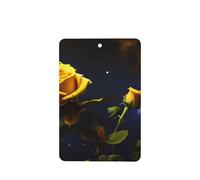 Phayah Ambientadores rectangulares para coche, 6 unidades, rosas amarillas, patrón de noche estrellada, tabletas de aromaterapia automáticas, tarjeta perfumada para colgar, aroma a lavanda